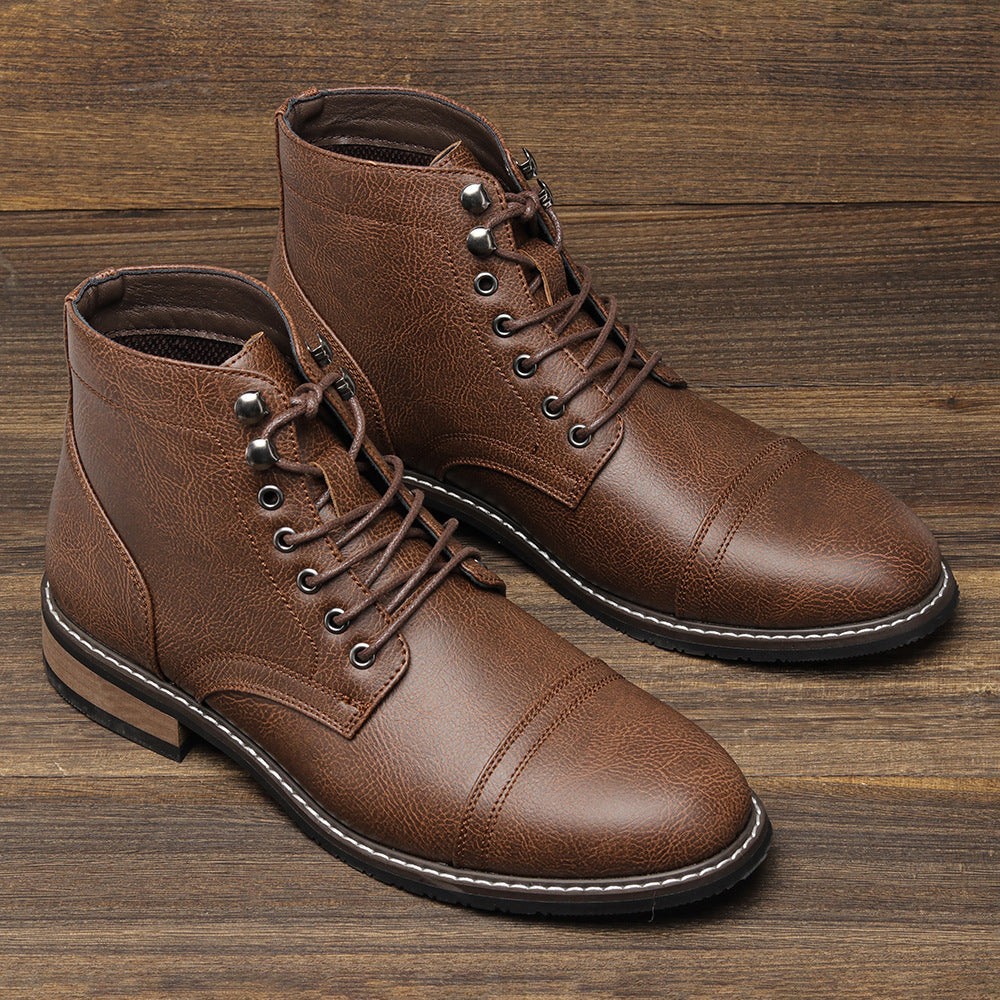 Mens Vintage Casual Leather Boots